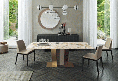 Brands Piermaria Dining Rooms, Italy Royal Dining Table with Anita chairs