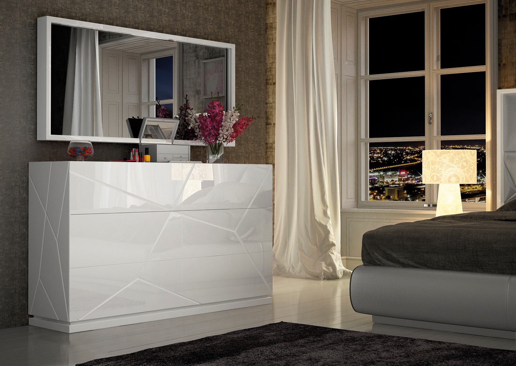 Bedroom Furniture Modern Bedrooms QS and KS Kiu dressers / mirrors