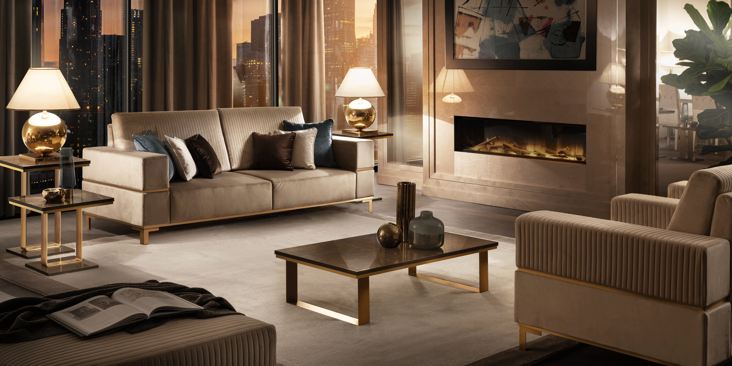Living Room Furniture Sofas Loveseats and Chairs Essenza Living by Arredoclassic, Italy