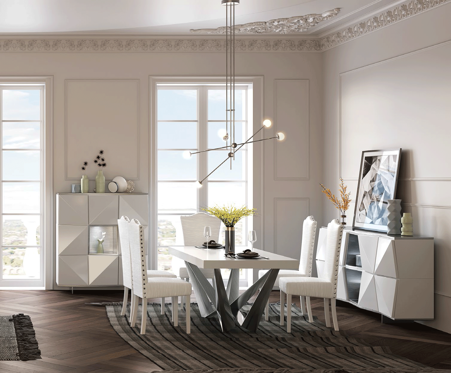 Dining Room Furniture Marble-Look Tables MX01
