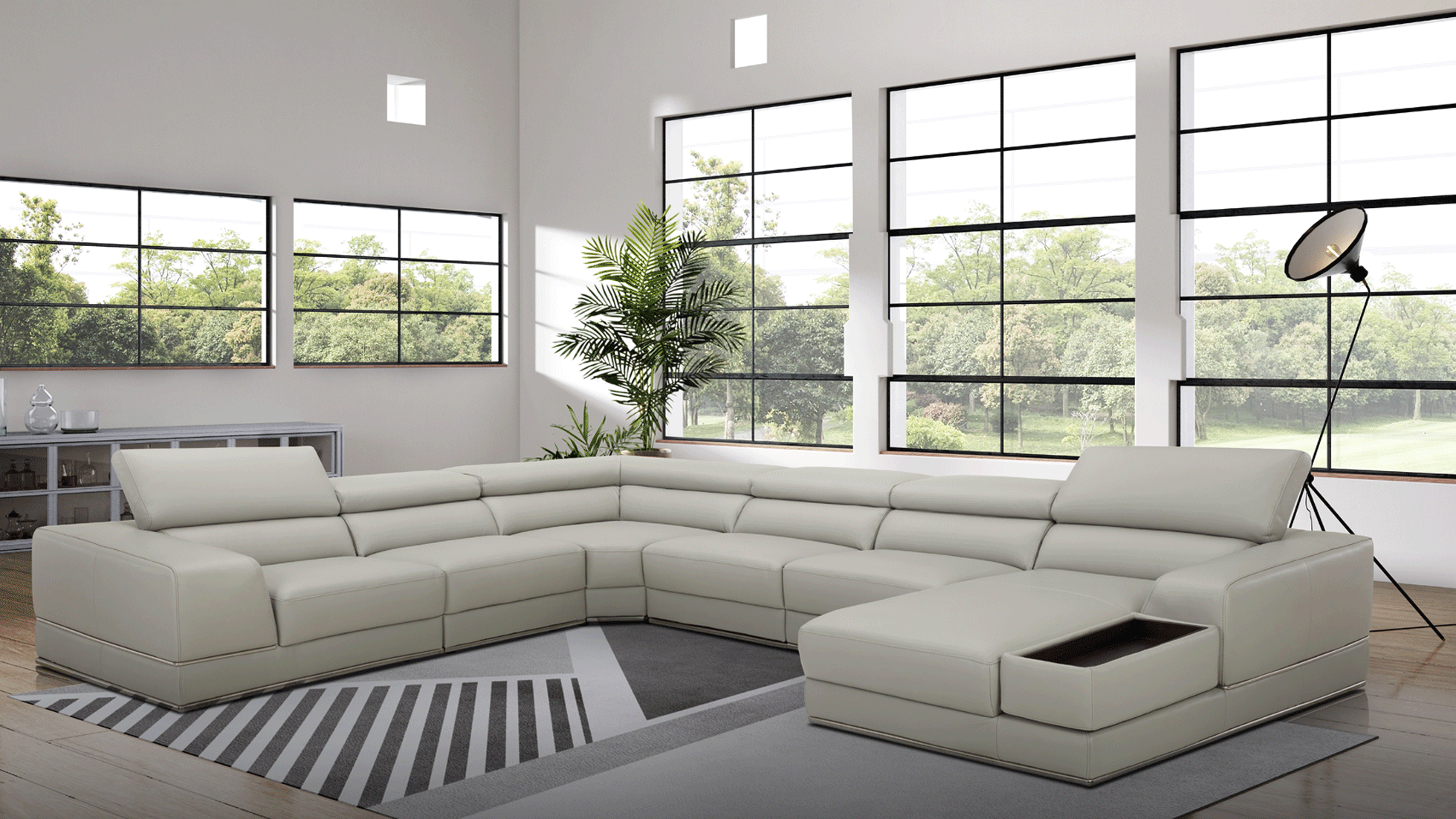 Living Room Furniture Reclining and Sliding Seats Sets 1576 Sectional Right by Kuka