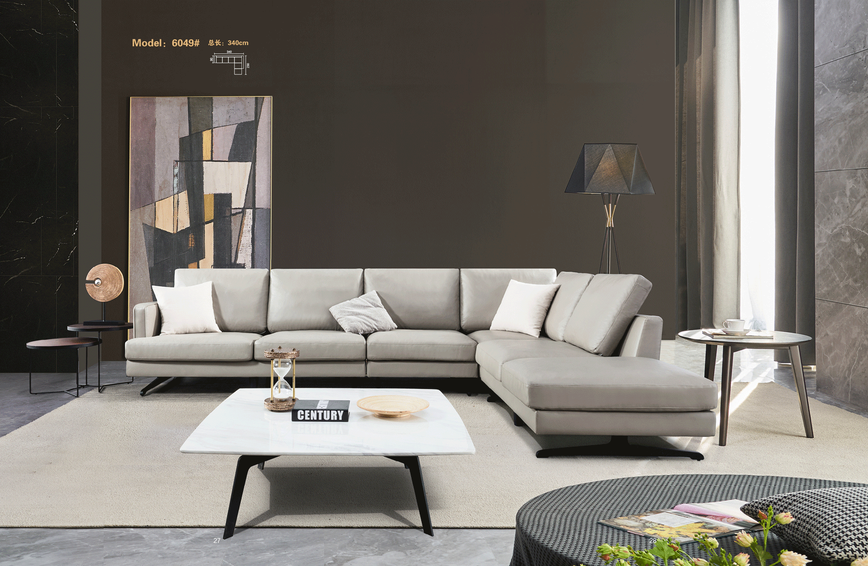 Living Room Furniture Sleepers Sofas Loveseats and Chairs 6049 Sectional