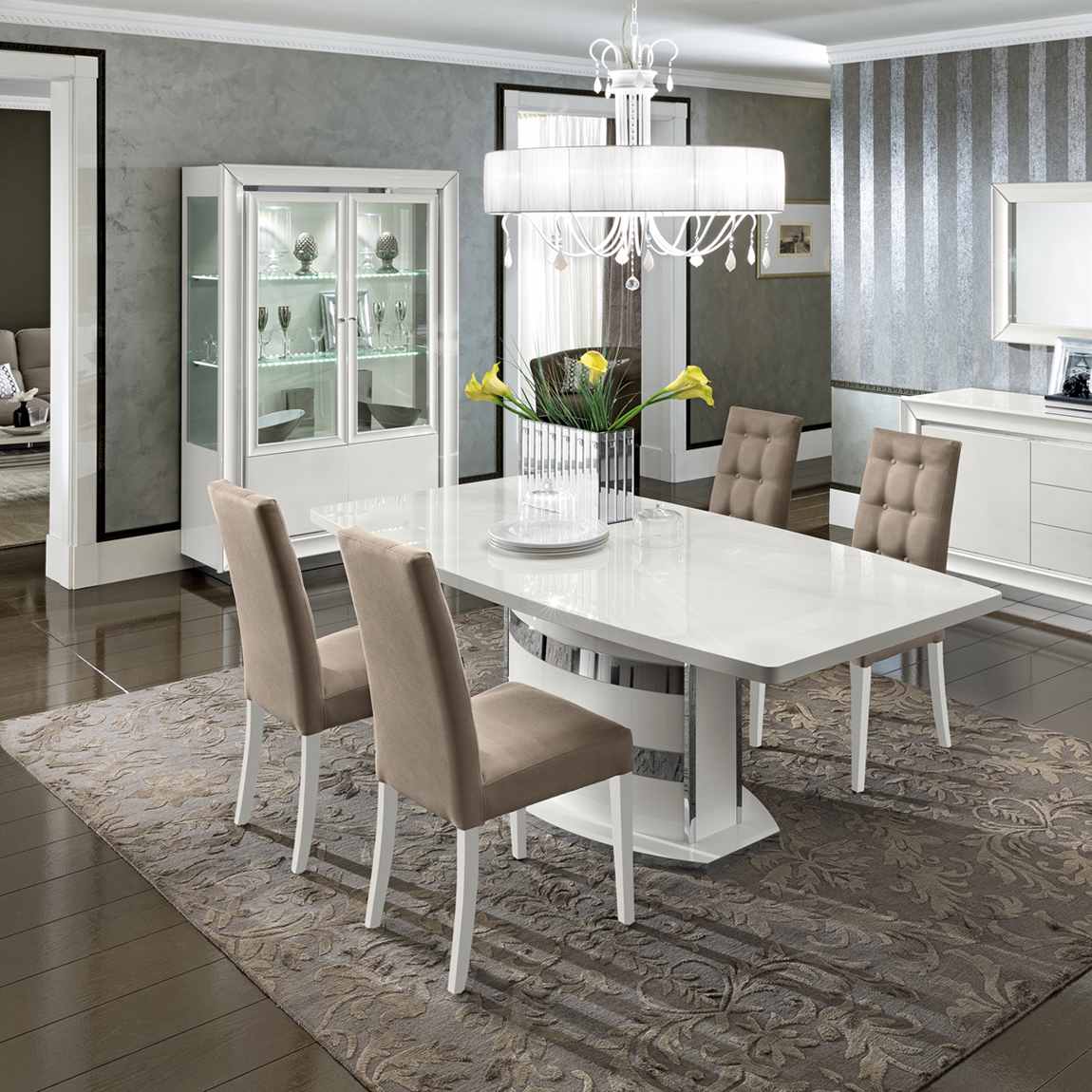 Dama Bianca Dining Modern Formal Dining Sets Dining Room Furniture