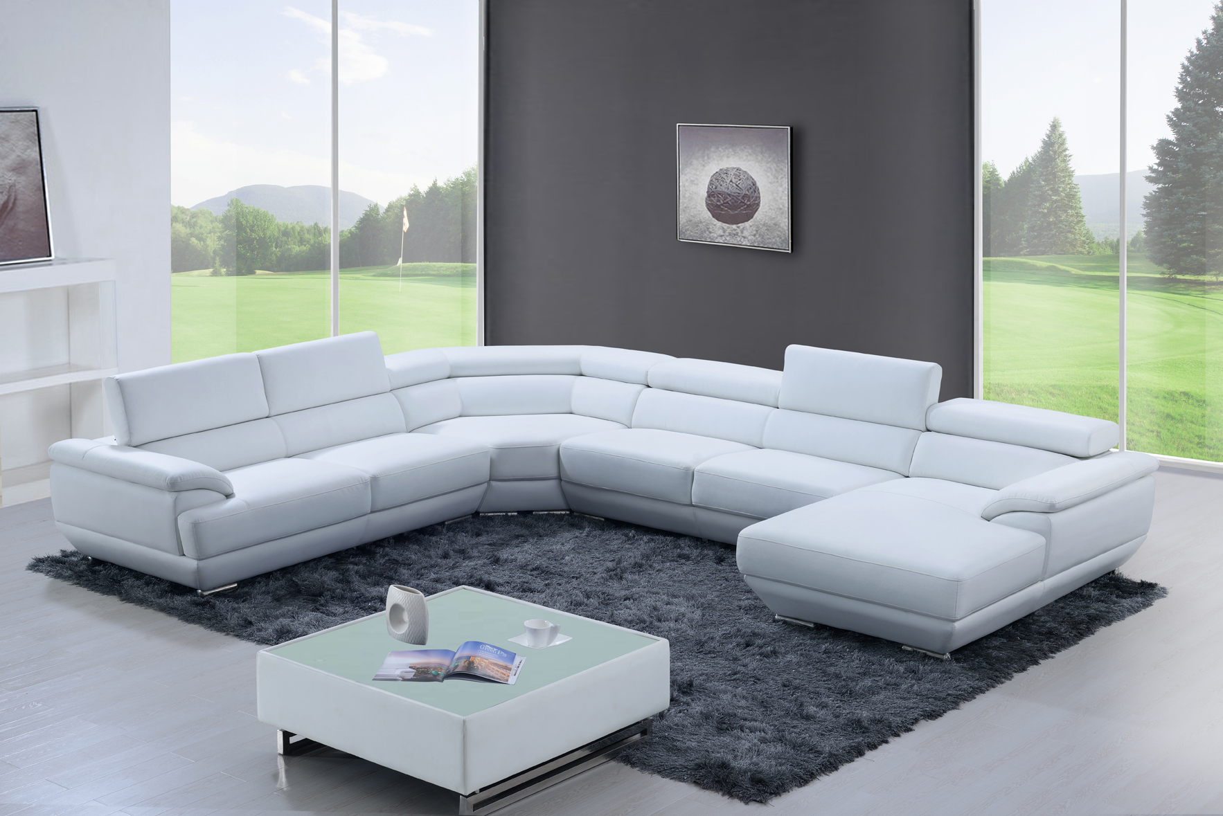 Clearance Living Room 430 Sectional Pure White