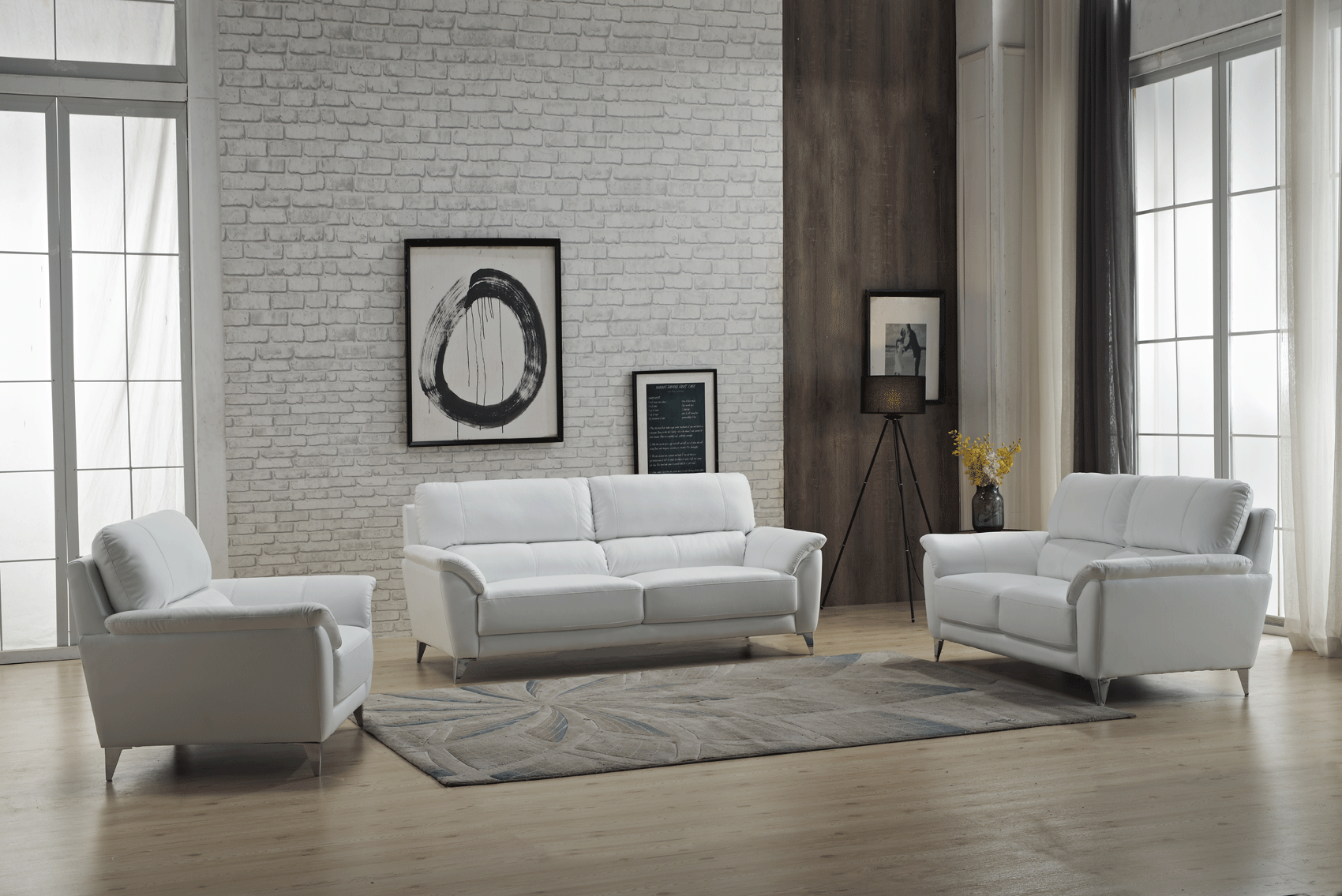 Living Room Furniture Sectionals 406 White