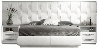 Emporio White King Size Bed