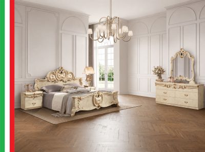 Bedroom Furniture Classic Bedrooms QS and KS Barocco Ivory Bedroom