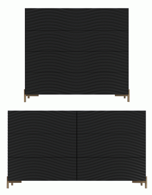 Wave Dressers / Mirrors Dark grey