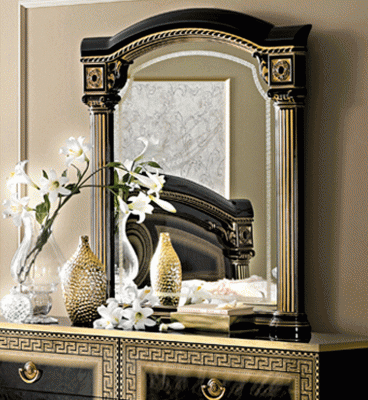 Bedroom Furniture Mirrors Aida Black/Gold mirror