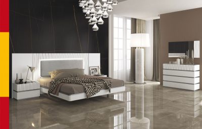 Bedroom Furniture Modern Bedrooms QS and KS Marina White Bedroom