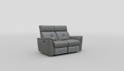 Reclining and Sliding Seats Sets 8501 Dark Grey Loveseat w/Manual Recliner