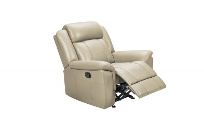 9015 Cream Chair w/ manual recliner