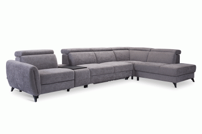 Lorens Sectional w/recliner, bed, bar