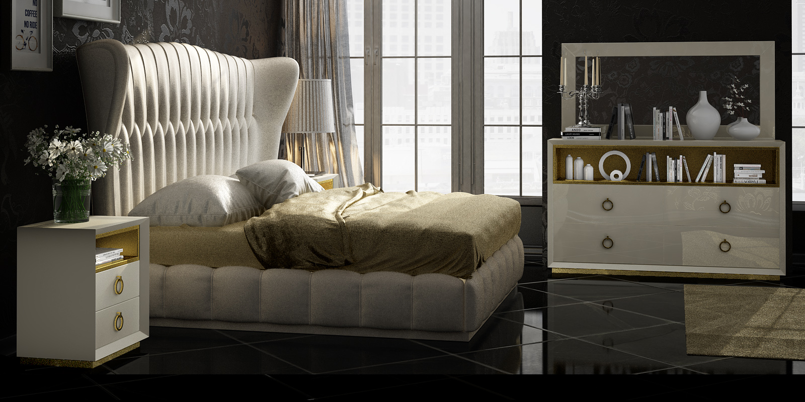 Bedroom Furniture Beds with storage Velvet Bed Additional items