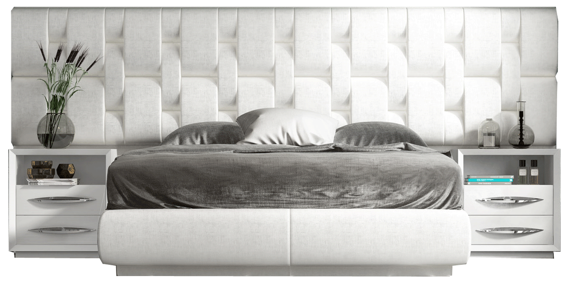 Bedroom Furniture Beds with storage Emporio White King Size Bed