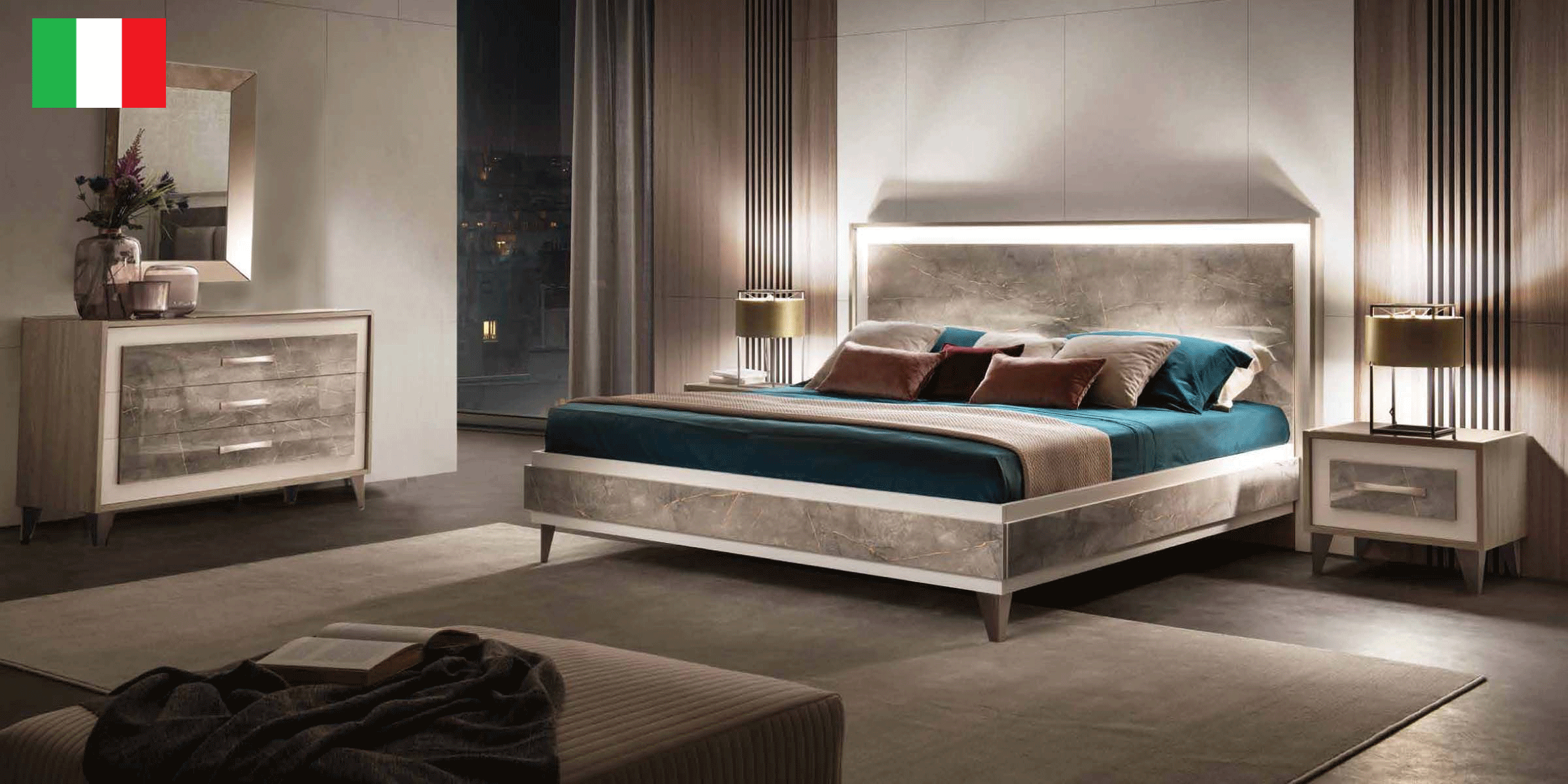 Bedroom Furniture Beds ArredoAmbra Bedroom by Arredoclassic with single dresser