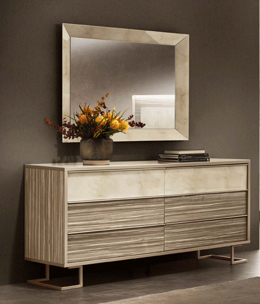 Bedroom Furniture Classic Bedrooms QS and KS Luce Double dresser / mirror