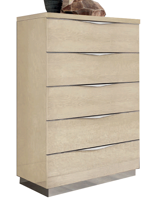 Bedroom Furniture Modern Bedrooms QS and KS Platinum Chest IVORY