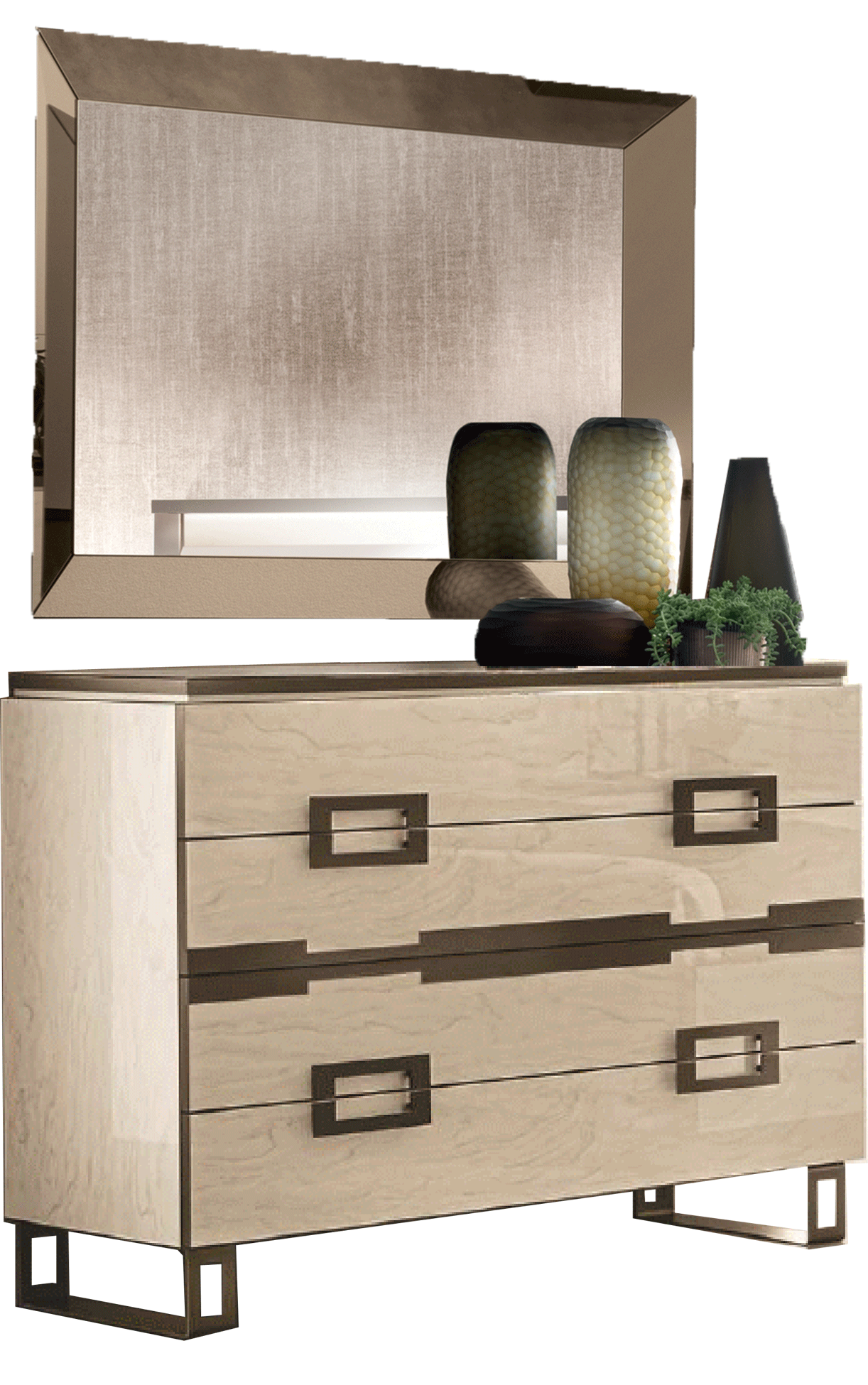 Bedroom Furniture Mirrors Poesia Single Dresser / Mirror