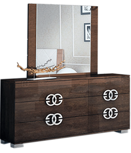 Bedroom Furniture Modern Bedrooms QS and KS Prestige Dresser/Chest/Mirror