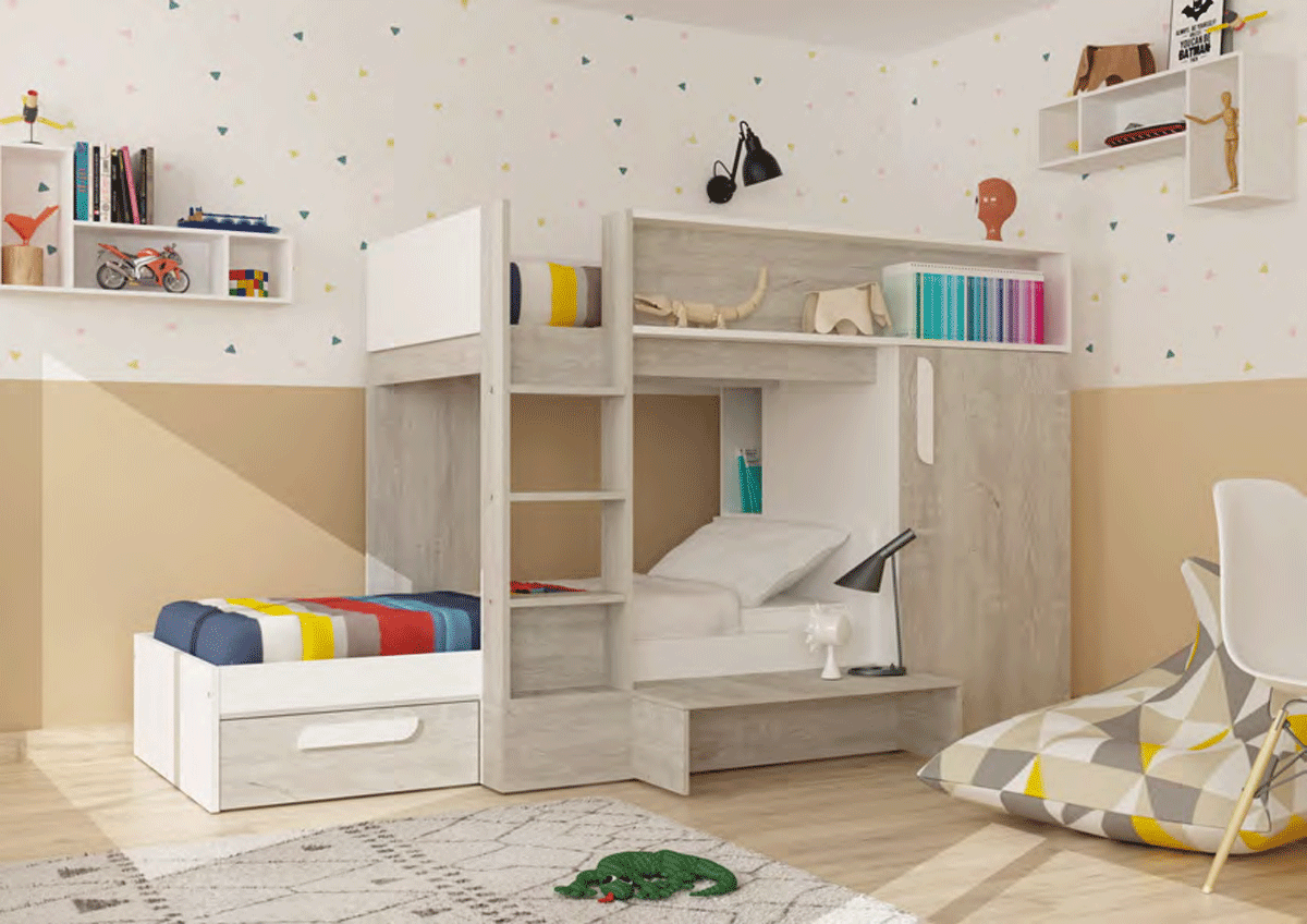Bedroom Furniture Twin Size Kids Bedrooms Bo 6 Bunk Bed