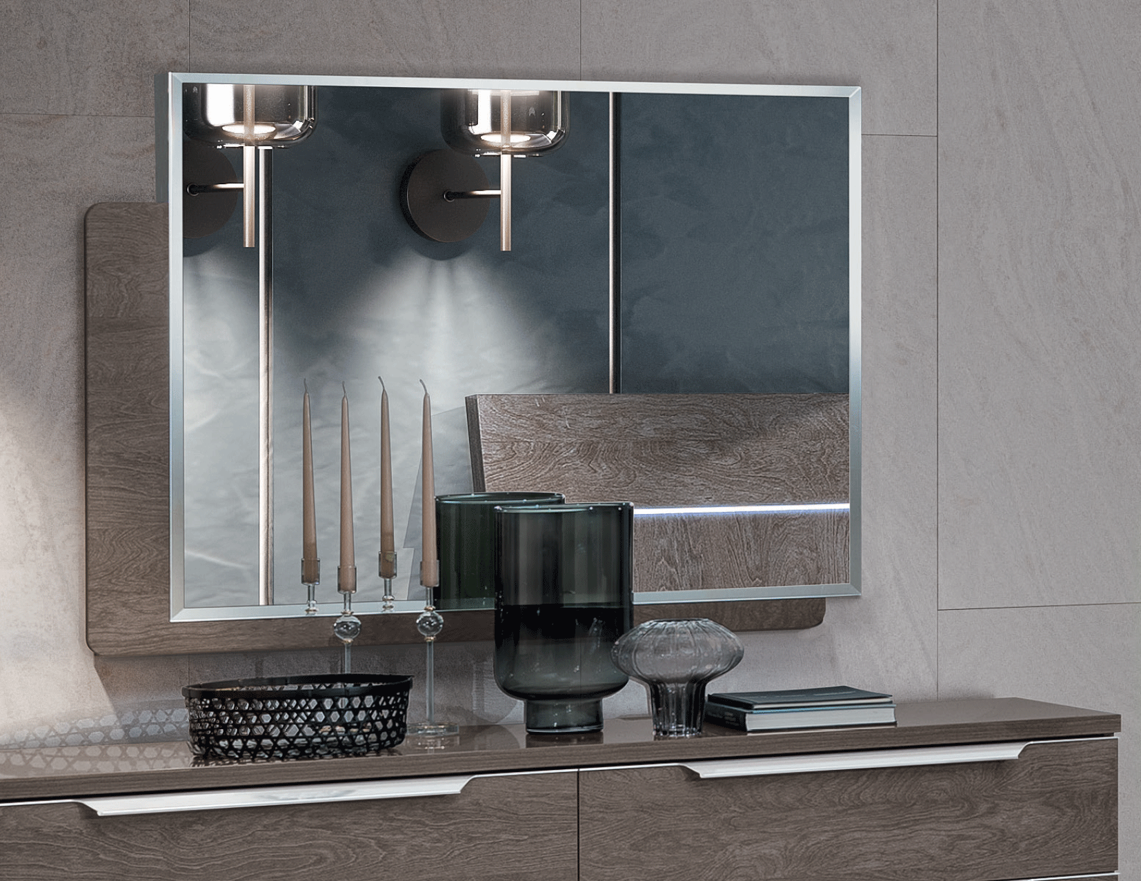 Wallunits Hallway Console tables and Mirrors Kroma SILVER Mirror