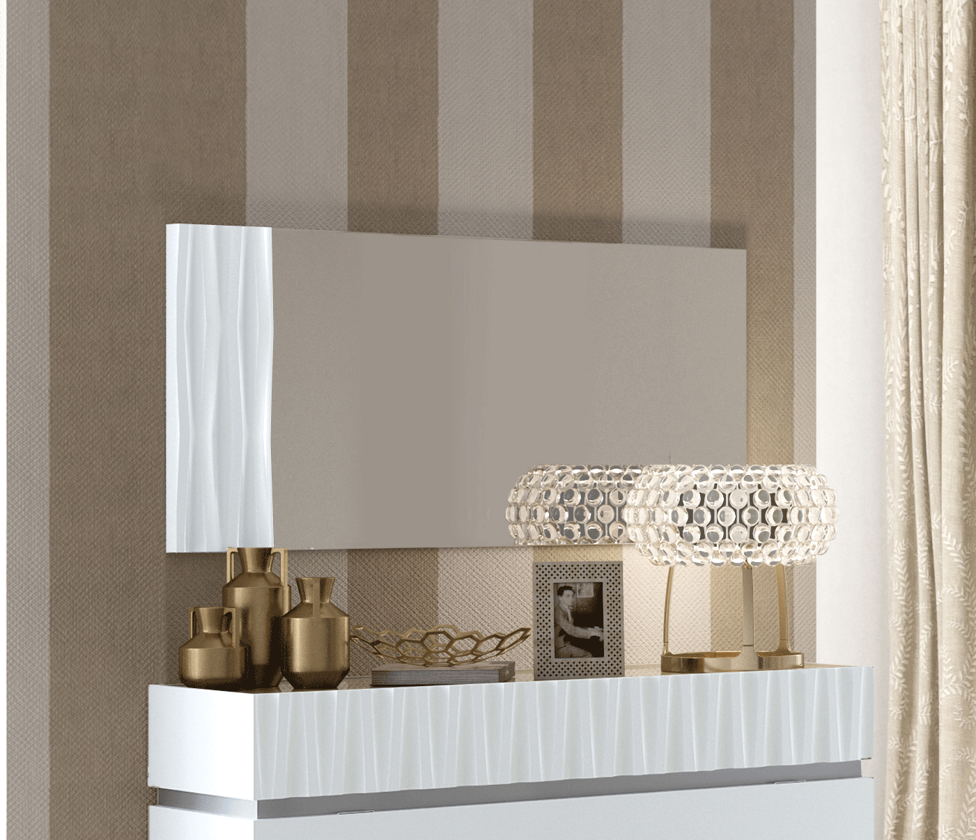 Wallunits Hallway Console tables and Mirrors Marina WHITE mirror