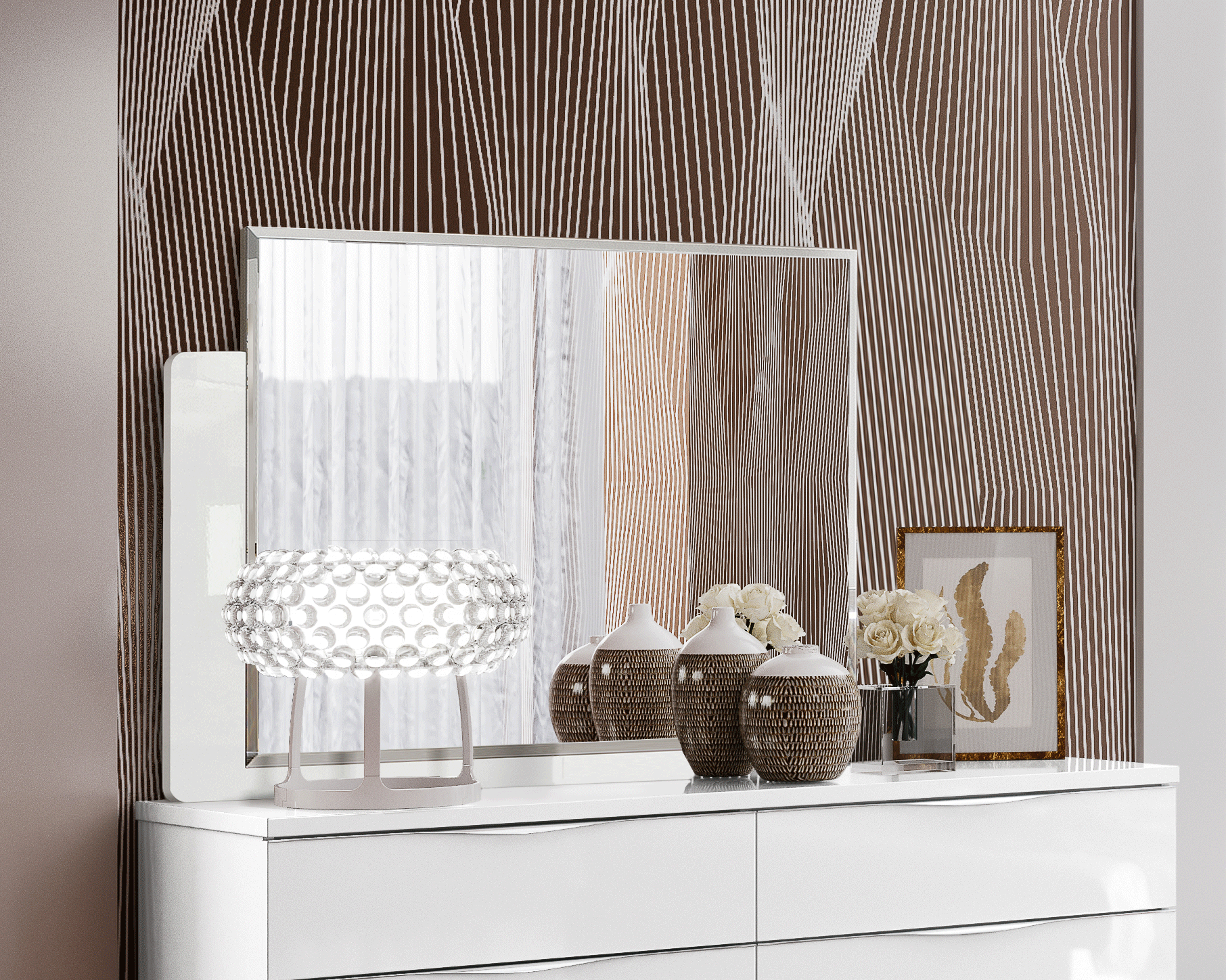 Bedroom Furniture Mirrors Onda Mirror White