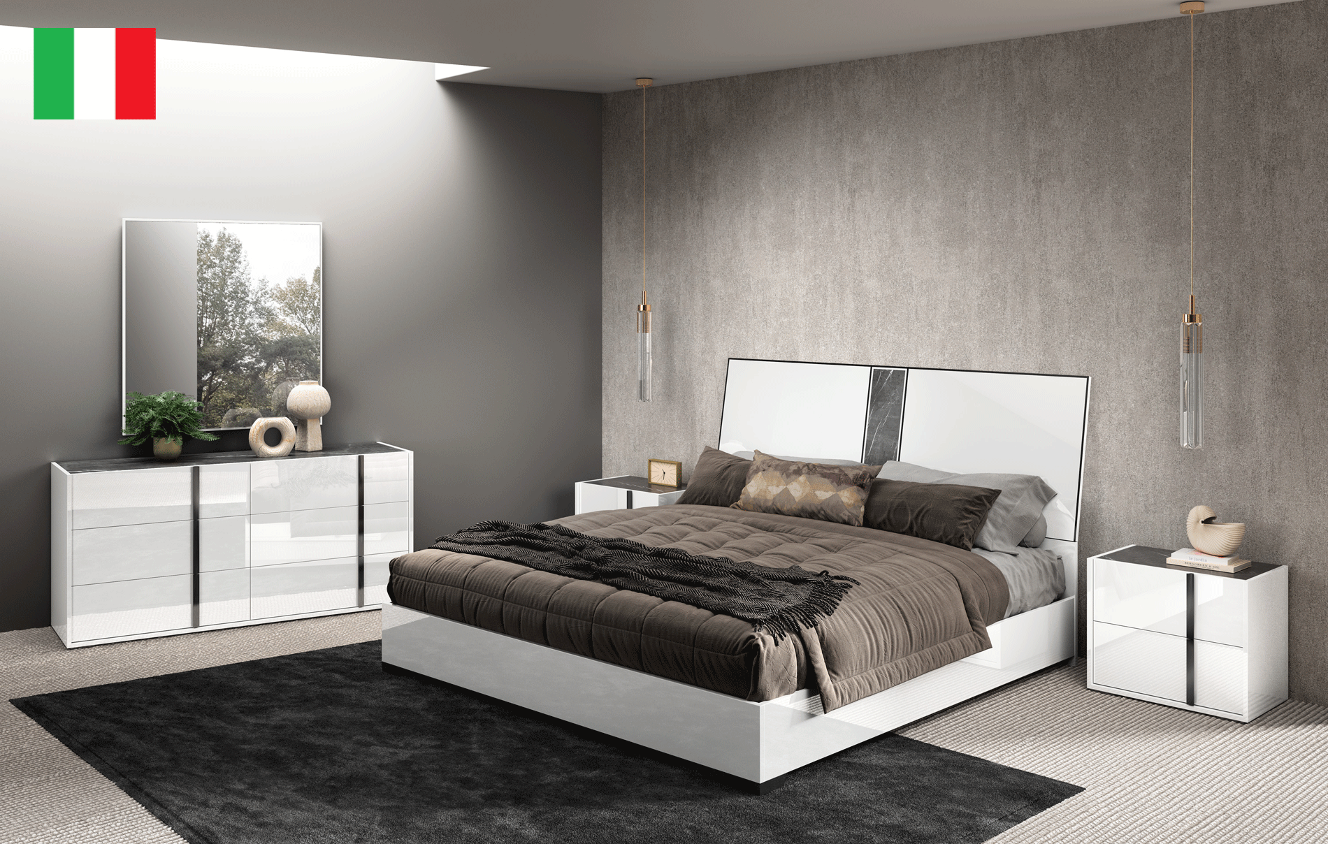 Bedroom Furniture Beds with storage Bianca Marble Bedroom