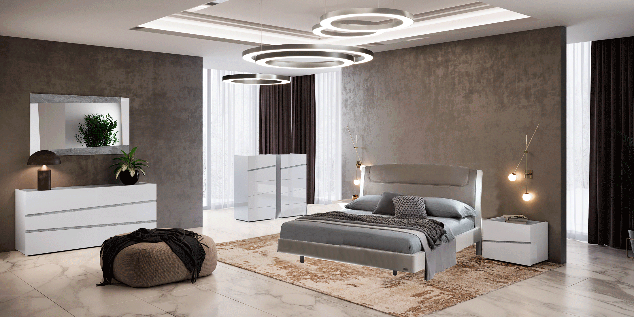 Brands Camel Gold Collection, Italy Luna White Bed with Alba cases, Only bed is on sale