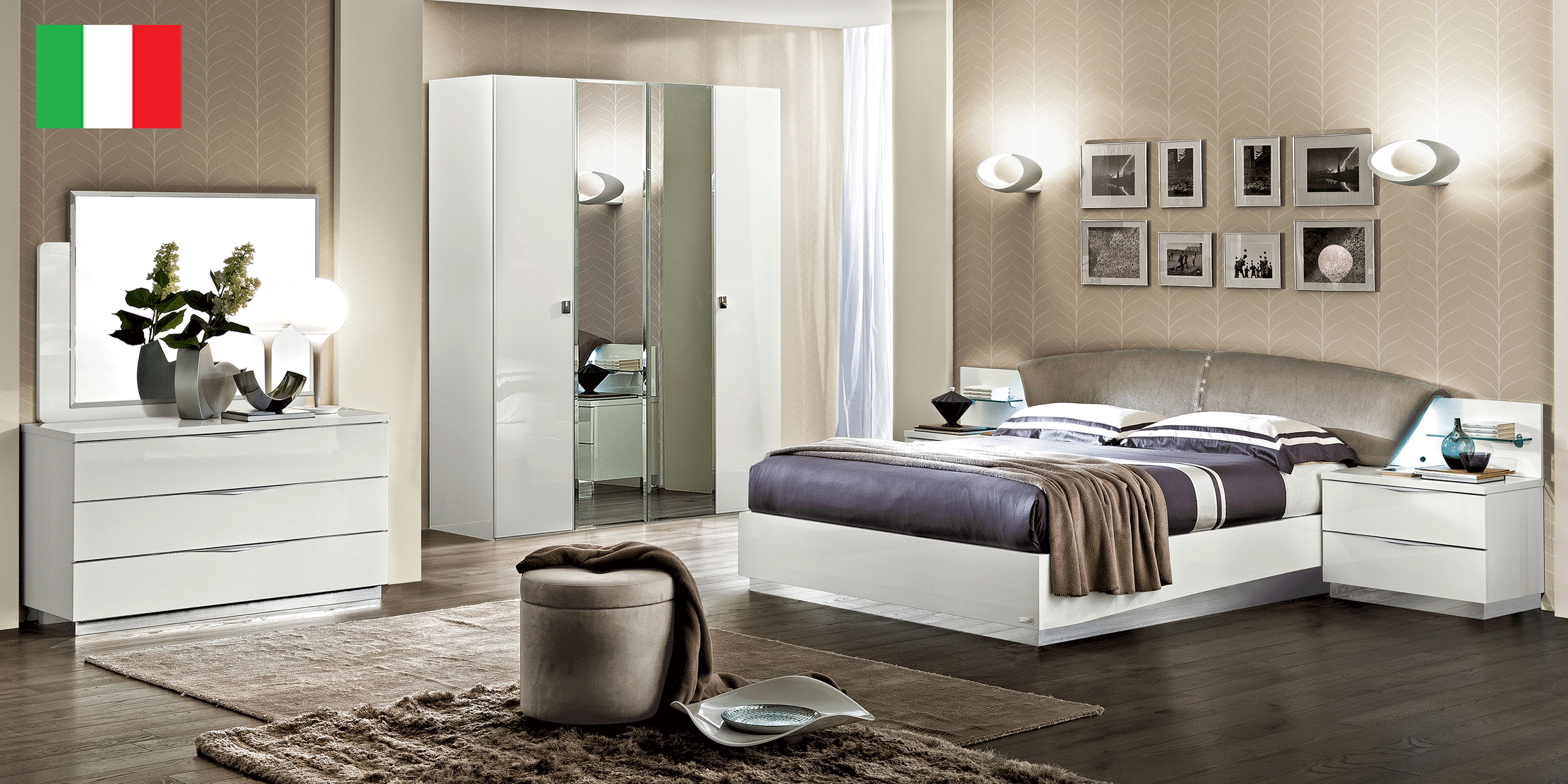 Wallunits Hallway Console tables and Mirrors Onda DROP Bedroom WHITE