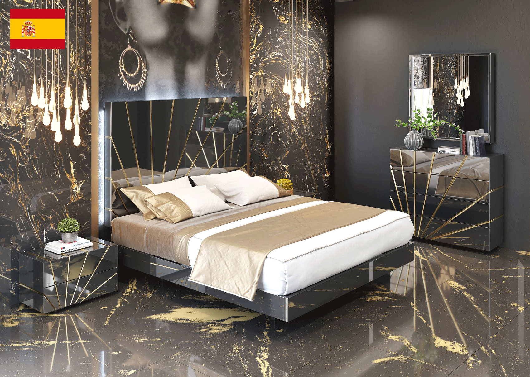 Brands Franco Maximo Oro Black Bedroom Comp 2