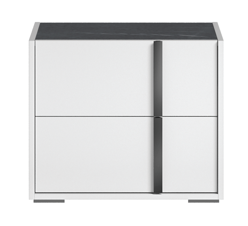 Brands Status Modern Collections, Italy Bianca Marble Nightstand