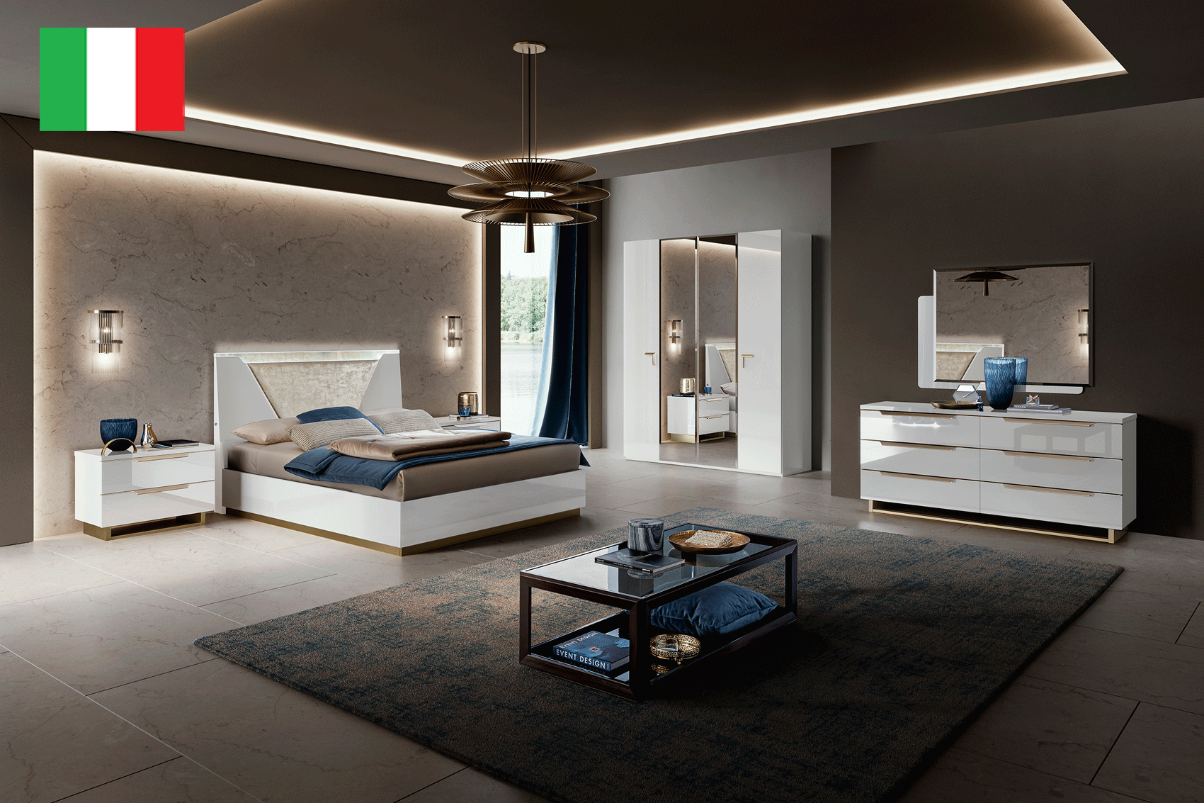 Bedroom Furniture Classic Bedrooms QS and KS Smart Bedroom White by Camelgroup – Italy