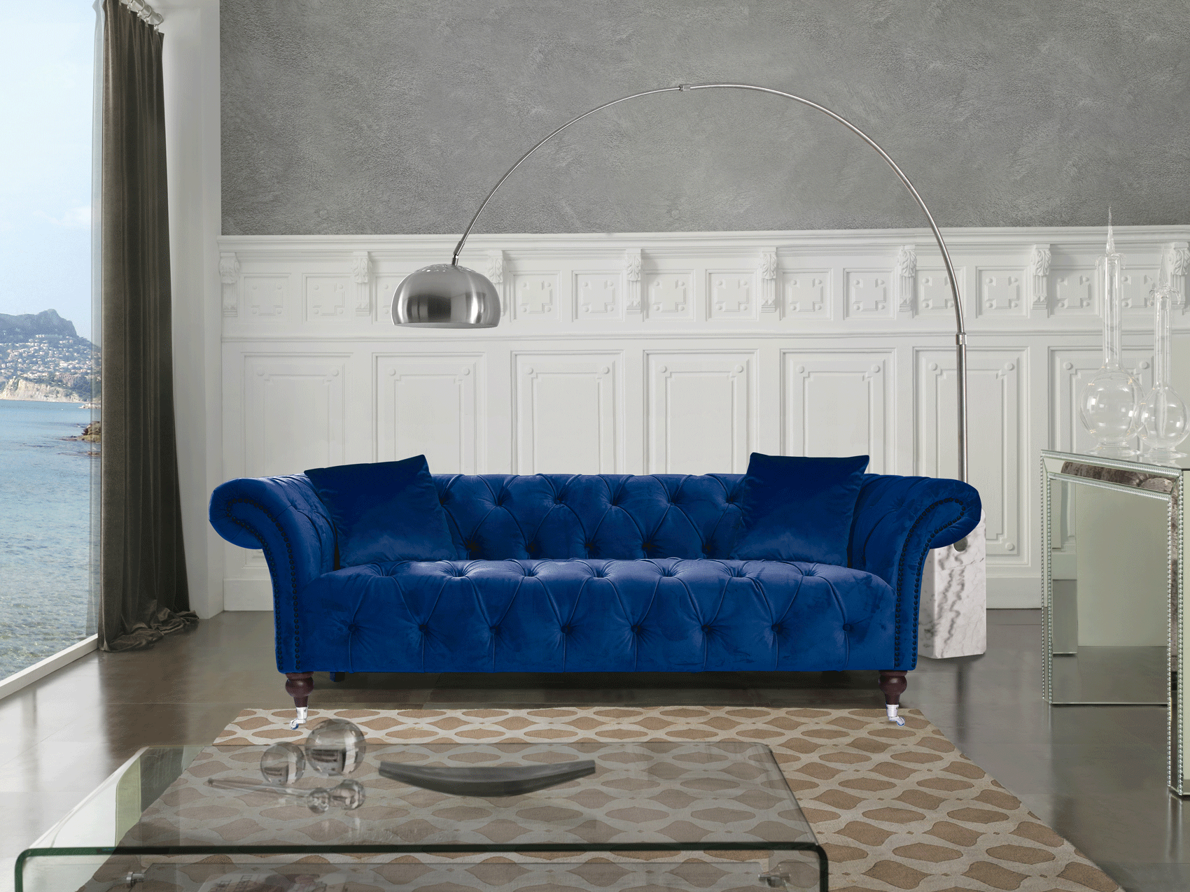 Brands Status Modern Collections, Italy Oxford Sofa, Ct-225, M-130