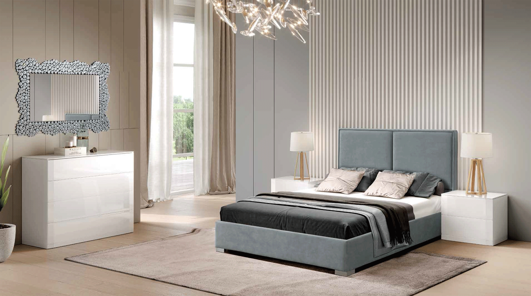 Bedroom Furniture Nightstands 400 CARMINA, M-102, C-102, E-415, LT-8067-G1