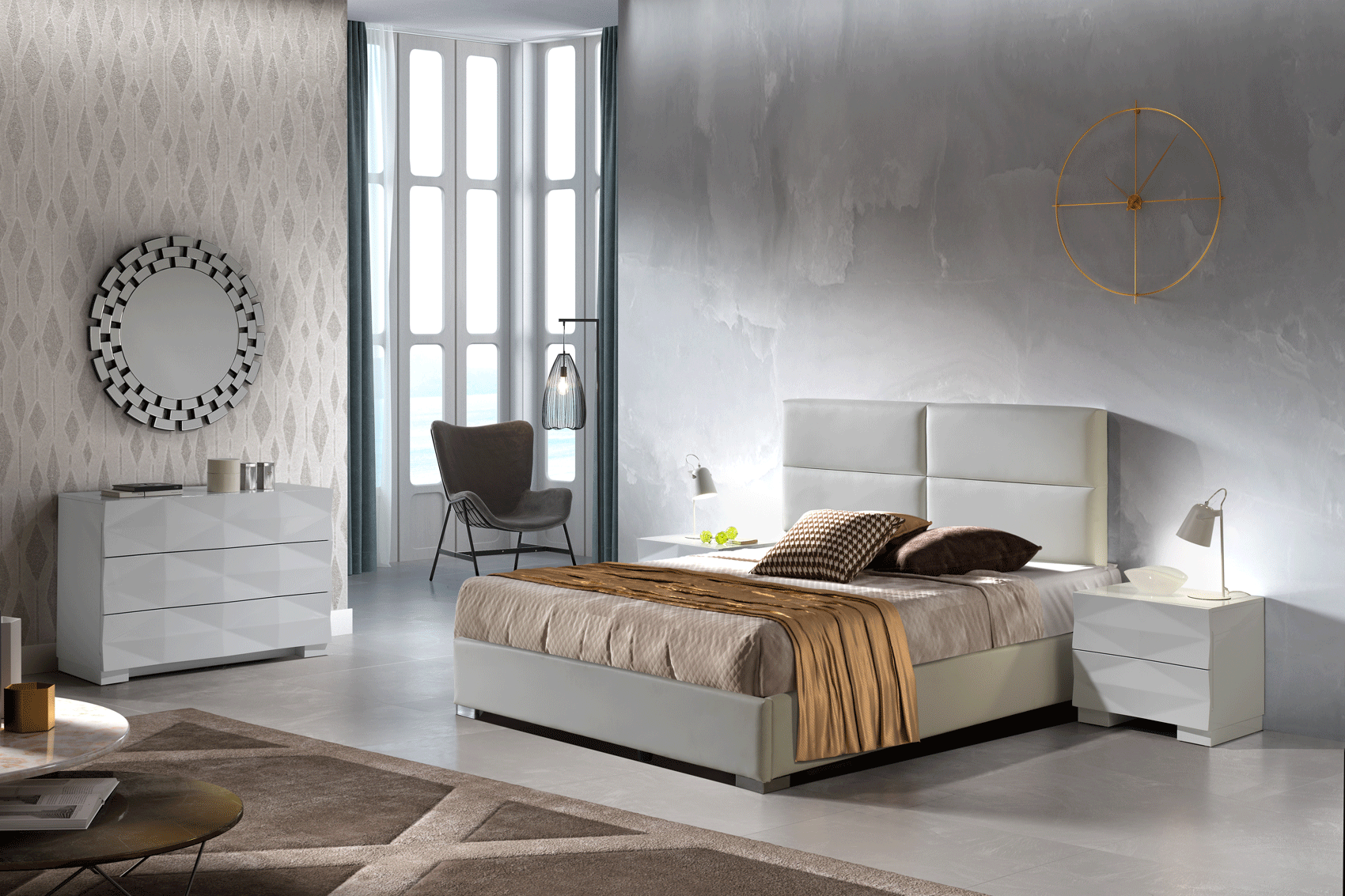 Wallunits Hallway Console tables and Mirrors 851 Sara Bed with Storage, M-100, C-100, E-418, DC-508, FL-15011-NBK, LT-3538-W1