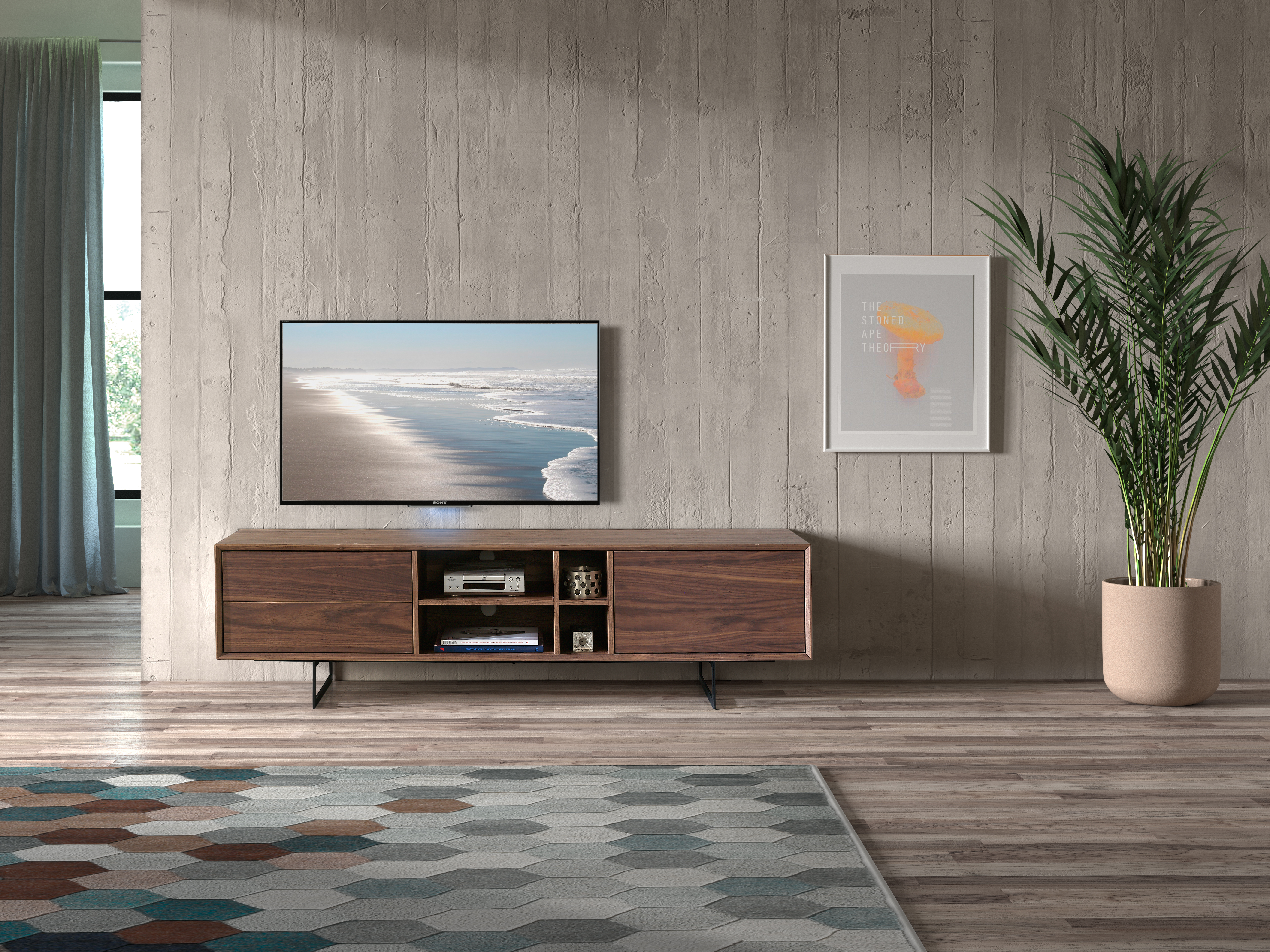 Brands Status Modern Collections, Italy TV-131 Walnut