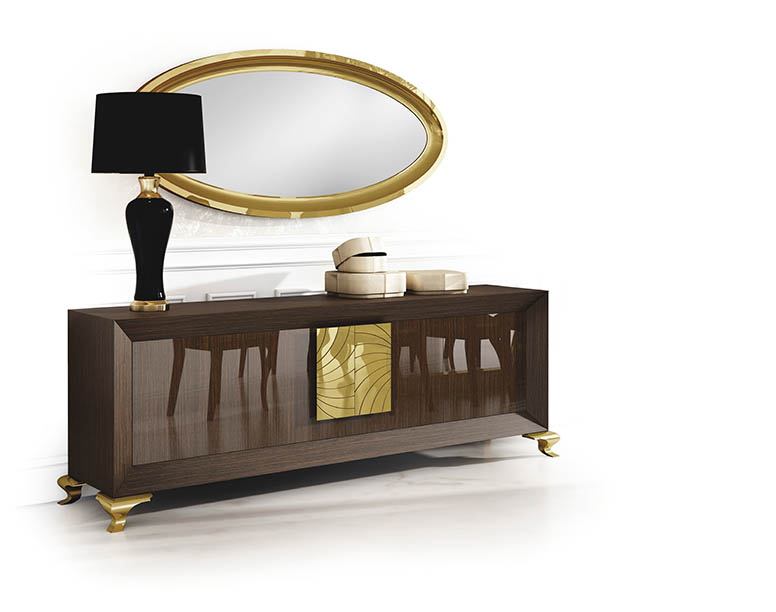 Brands Franco Kora Dining and Wall Units, Spain AII.14 Sideboard + Mirror