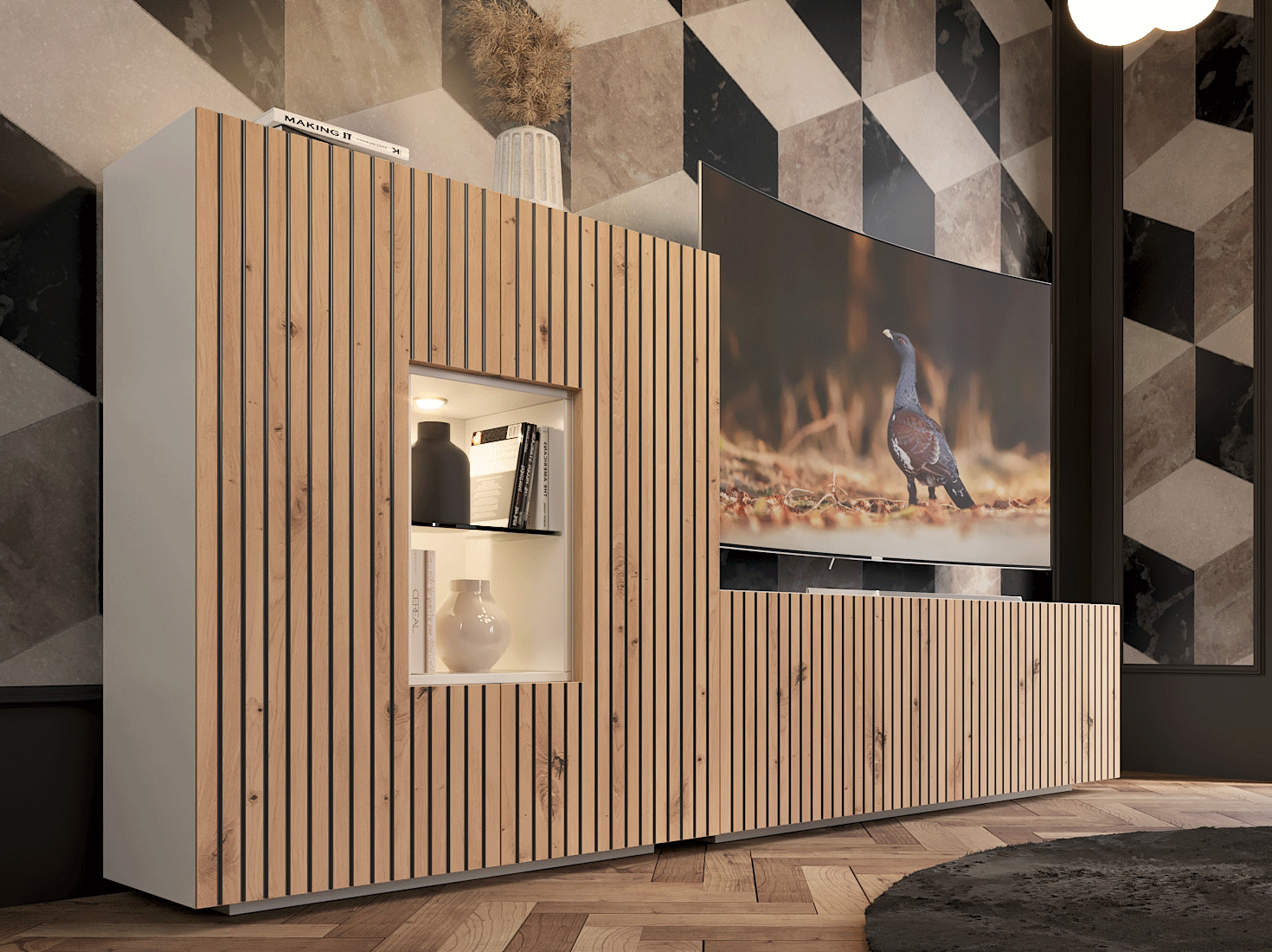 Brands MSC Modern Wall Unit, Italy Africa 06