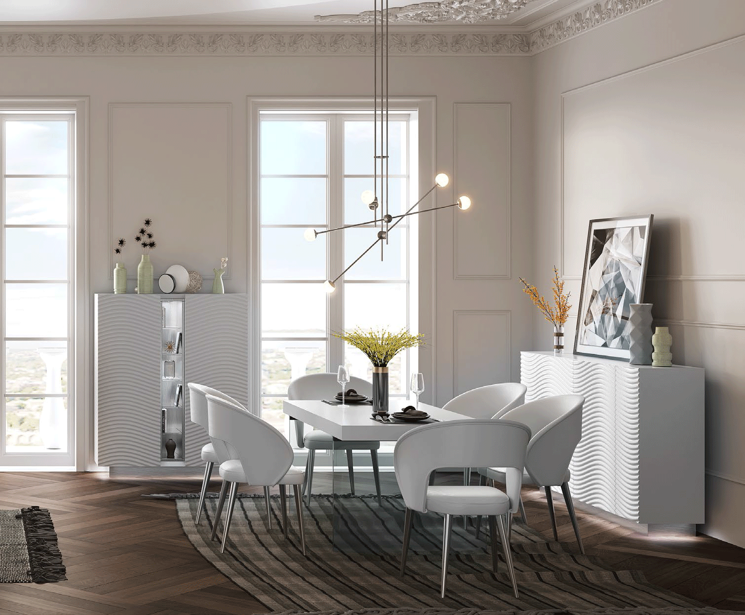 Dining Room Furniture Marble-Look Tables MX03