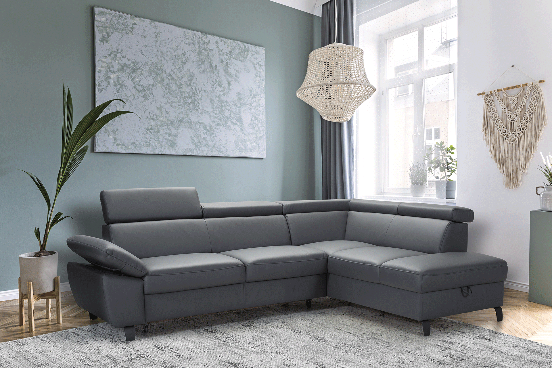 Clearance Living Room Olo Sectional w/ Bed & storage