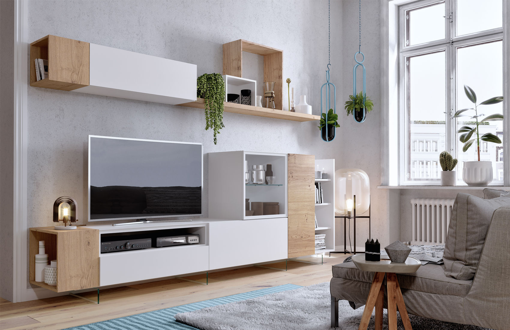 Brands MSC Modern Wall Unit, Italy Composition CK06B