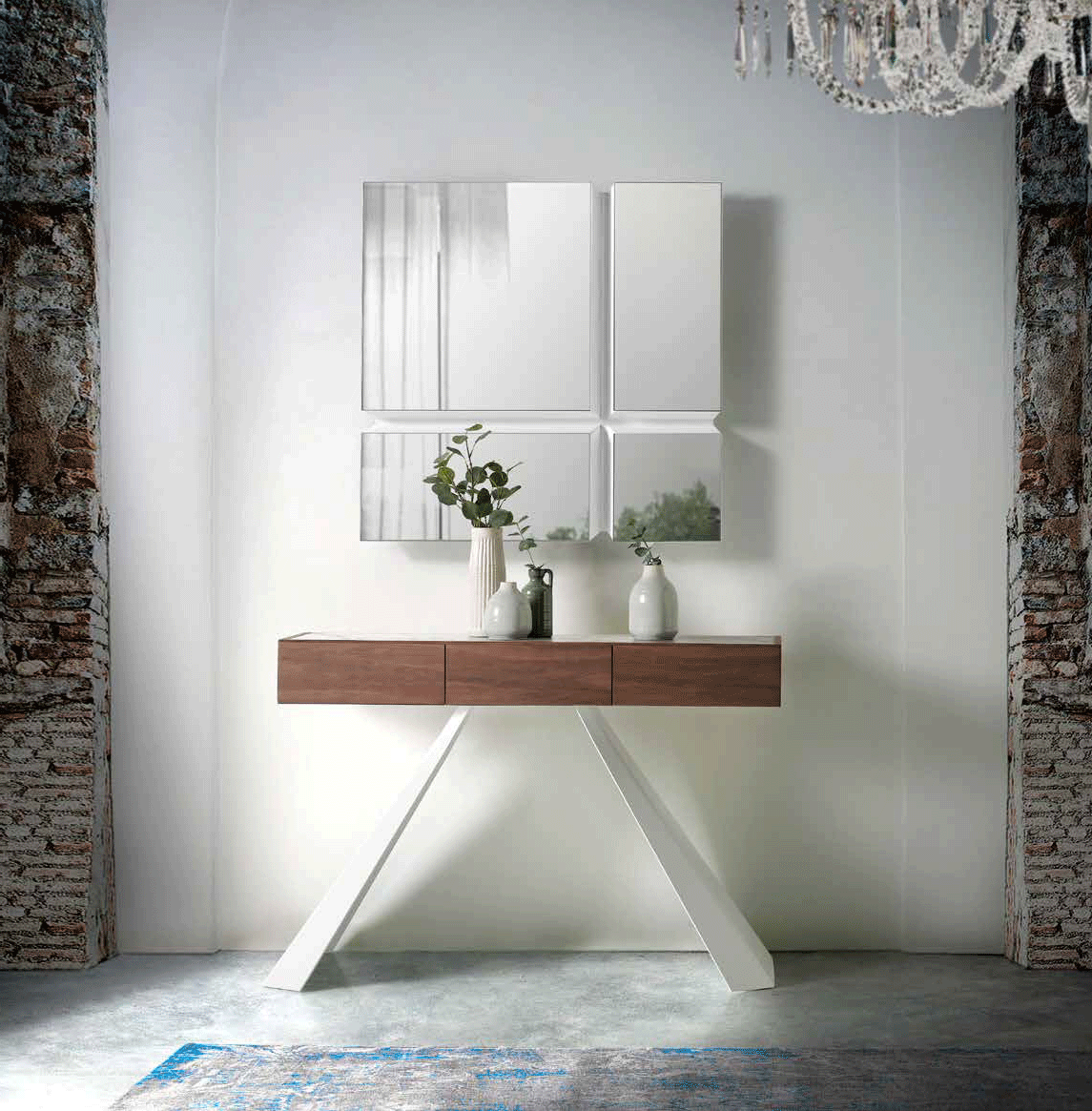 Brands Arredoclassic Living Room, Italy Vik console + Mandy mirror