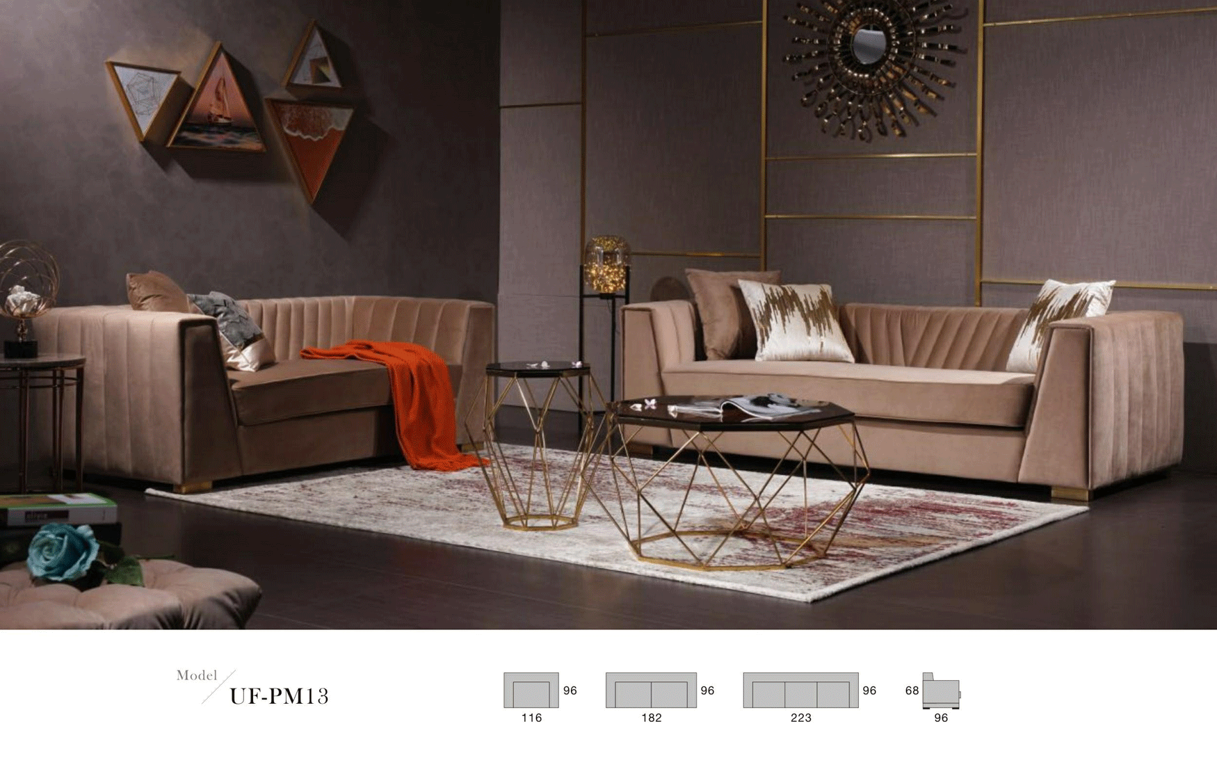 Bedroom Furniture Modern Bedrooms QS and KS PM13 LIVING ROOM SET FABRIC