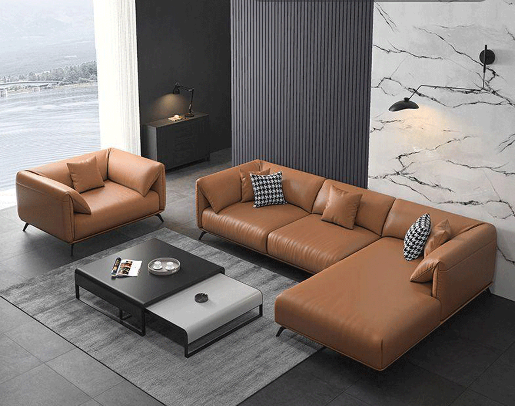 Brands Status Modern Collections, Italy 8012 Living Room Set