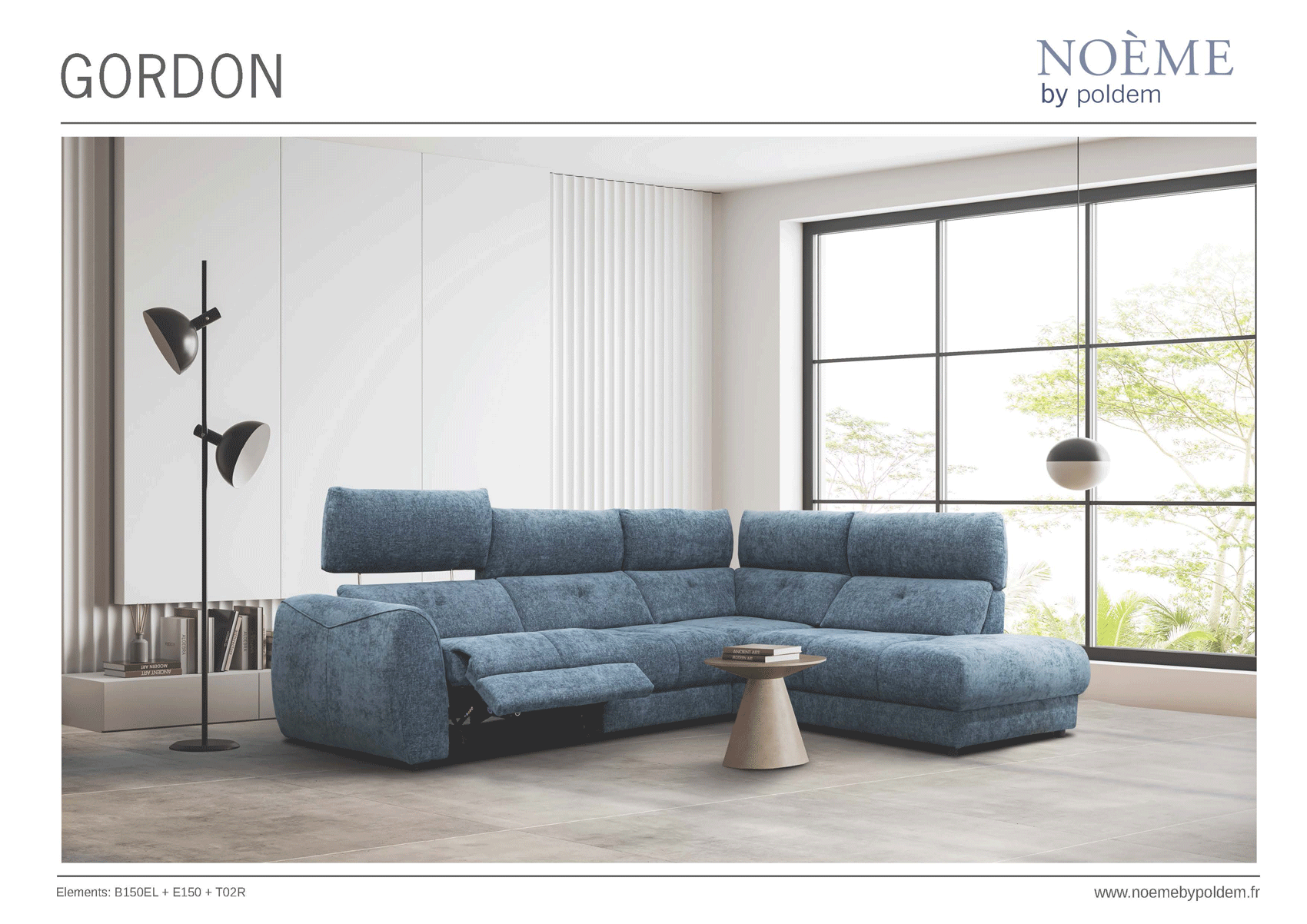 Living Room Furniture Reclining and Sliding Seats Sets Gordon Sectional w/recliner