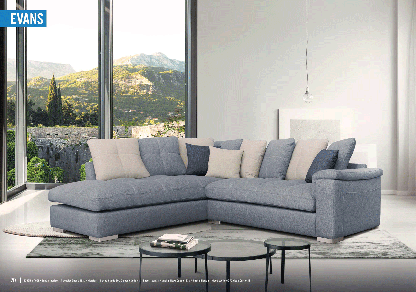 Brands Status Modern Collections, Italy Evans Sectional