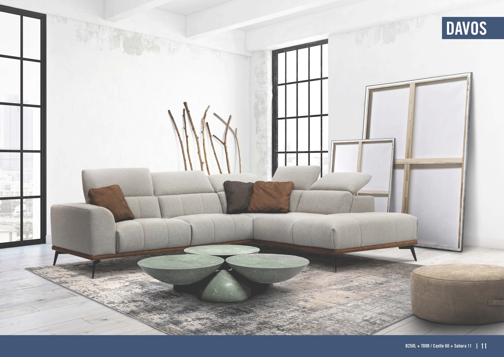 Brands Status Modern Collections, Italy Davos Sectional