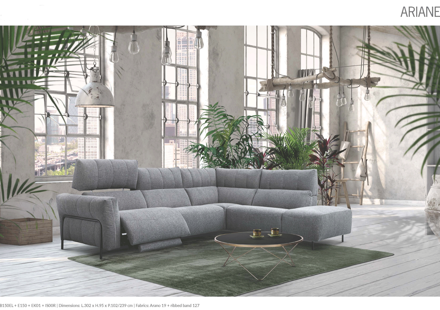 Brands Status Modern Collections, Italy Ariane Sectional